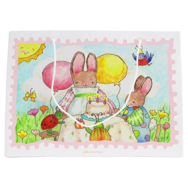 Sac Cadeau Bunny Anniversaire (Devant)