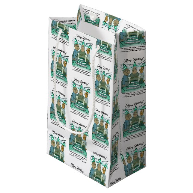 Sac Cadeau Cadeau pour Anniversaire (Devant Angle)