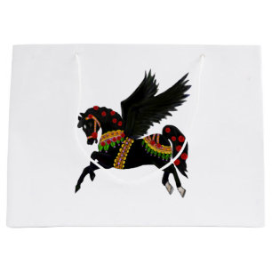 Sac Cadeau Carrousel Pégase Noir