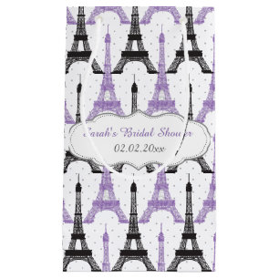 Sac cadeau Chic Purple Paris Tour Eiffel