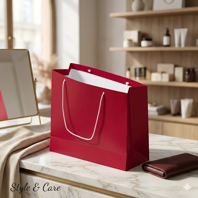 Sac Cadeau Chic Uni à la baie de Goji pour un Cade (Chic Solid Goji Berry Gift Bag for Stylish Gifting)