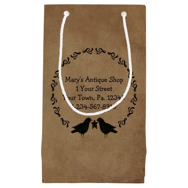 Sac cadeau circulaire de corbeaux primitifs (Devant)