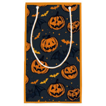 Sac cadeau citrouille Halloween mignon orange effr