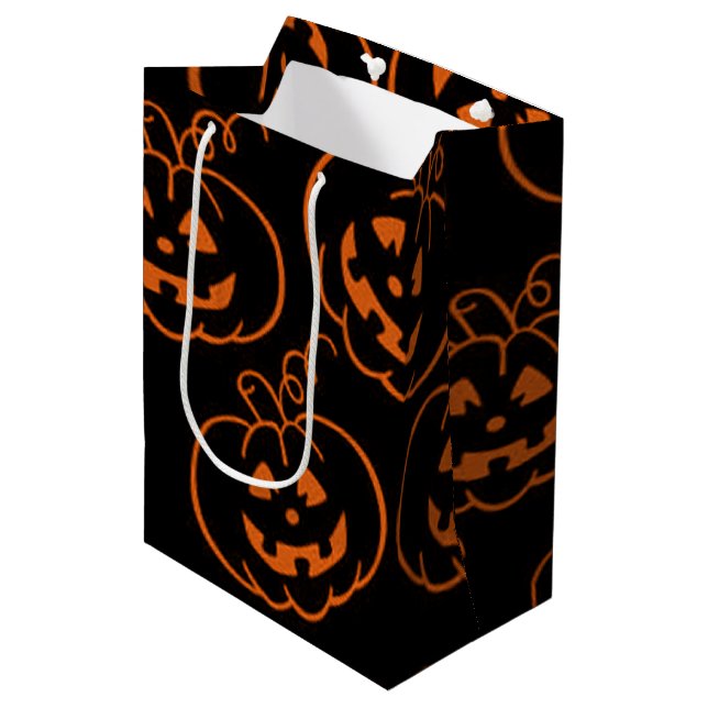 Sac cadeau Citrouille Jack-O-Lantern (Devant Angle)