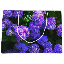 Sac cadeau classique violet réaliste Hydrangea