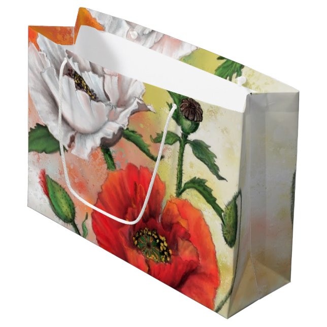 Sac Cadeau Coquelicots (Devant Angle)