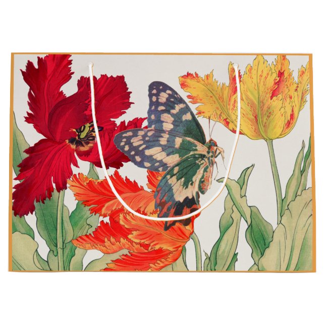 Sac cadeau COQUELICOTS ET FLEURS (Devant)