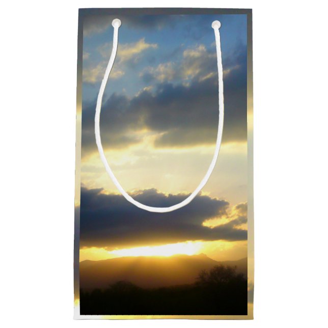 Sac Cadeau Coucher de Soleil Ciel Bleu (Devant)