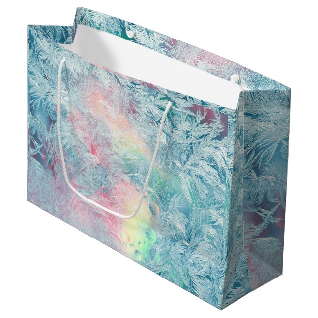 Sac cadeau couleur glace cristal (Devant Angle)