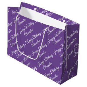 Sac Cadeau Créez votre propre nom Anniversaire Fille Grand C