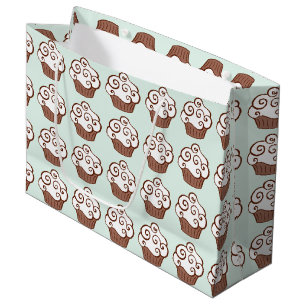 Sac cadeau cupcakes à la vanille menthe