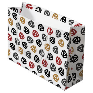 Sac cadeau d'adaptateur de disque vinyle rétro 45
