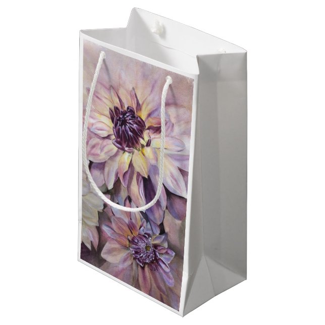 SAC CADEAU DAHLIA FLEURS (Devant Angle)