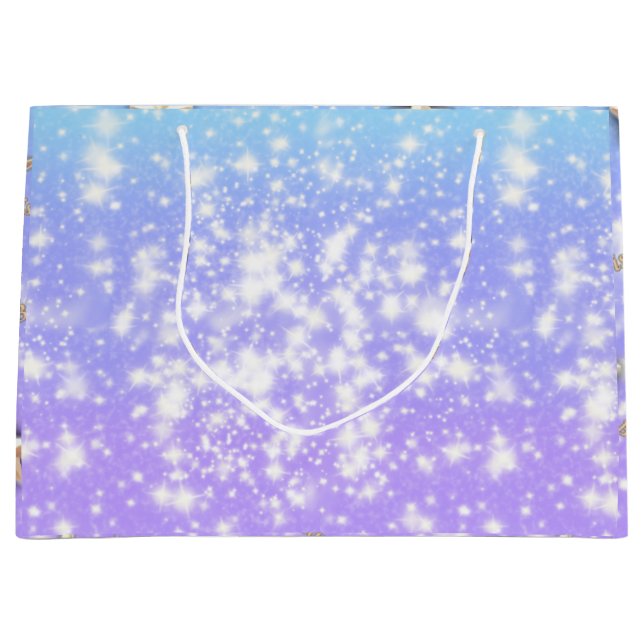 Sac cadeau d'anniversaire céleste | Design nocturn (Devant)