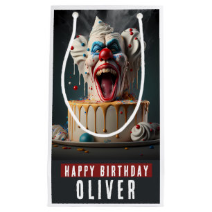 Sac cadeau d'anniversaire clown effrayant
