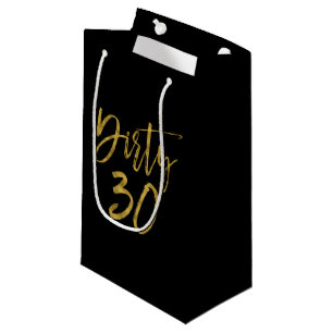 Sac cadeau d'anniversaire de 30 Gold Foil