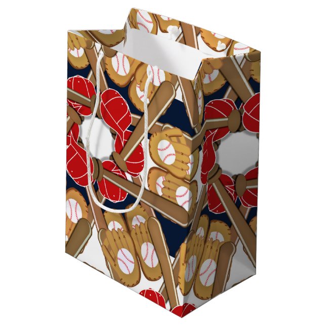 Sac cadeau d'anniversaire de la fête de baseball (Dos Angle)