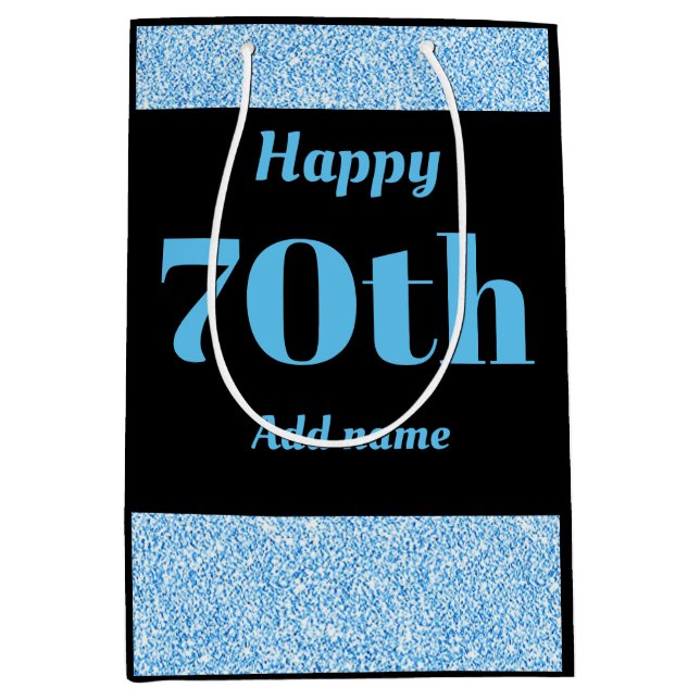 Sac cadeau d'anniversaire élégant et joliment pers (Devant)