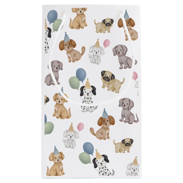 Sac cadeau d'anniversaire pour fête de chiots (Dos)
