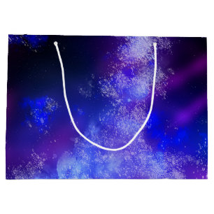 Sac cadeau d'anniversaire Starry Night Sky Blue Sa