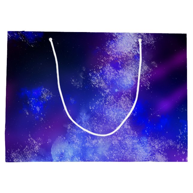 Sac cadeau d'anniversaire Starry Night Sky Blue Sa (Dos)