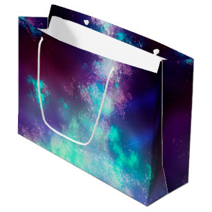 Sac cadeau d'anniversaire Starry Night Sky Neon Lu
