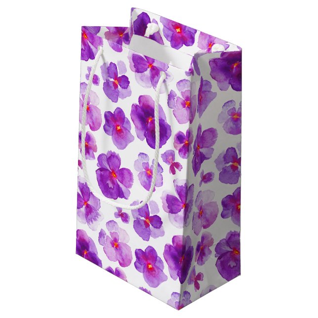 Sac cadeau d'aquarelle blanc violet de l'alto de P (Dos Angle)