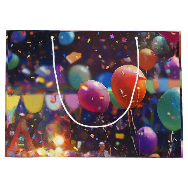 Sac cadeau de ballons d'anniversaire (Devant)