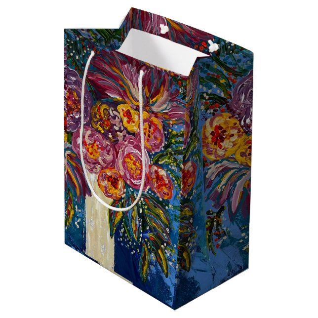 Sac cadeau de bouquet floral (Dos Angle)