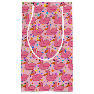 Sac cadeau de canard rose