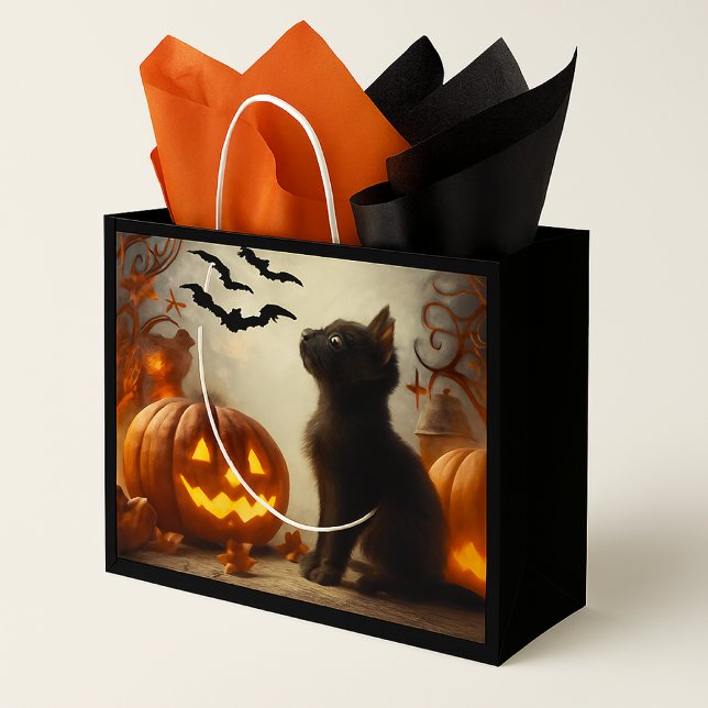 Sac cadeau de chat noir Halloween mignon (Créateur téléchargé)