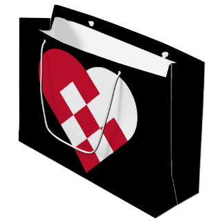 Sac cadeau de coeur de Yule scandinave - Grand