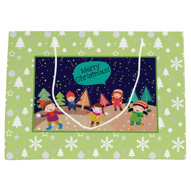 Sac cadeau de combat de snowball (Devant)