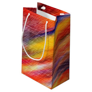 Sac cadeau de couleur de coucher de soleil abstrai
