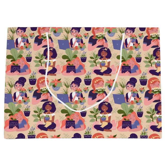Sac Cadeau de Dame Plante Folle (Devant)