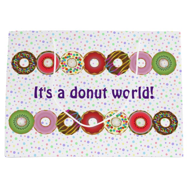 sac cadeau de donuts de toutes saveurs (Devant)