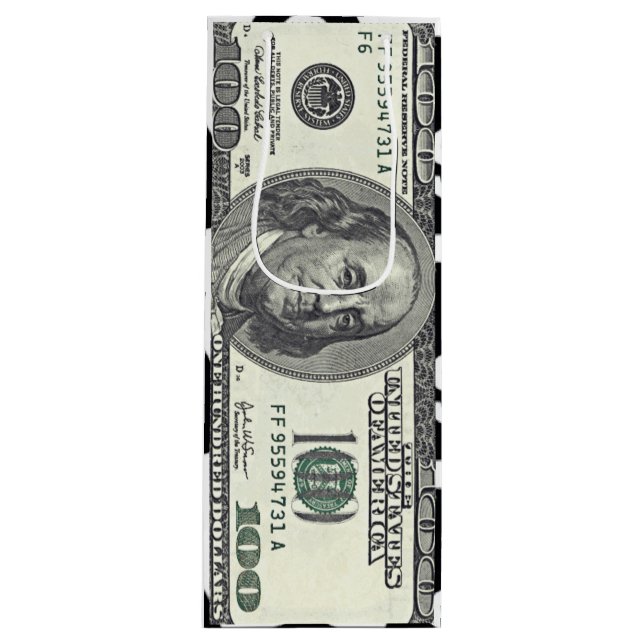 Sac cadeau de facture de cent dollars (Devant)