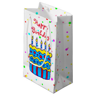 Sac cadeau de fête de gâteau d'anniversaire