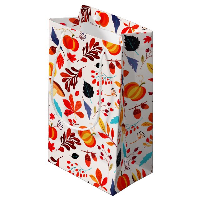 Sac cadeau de feuilles d'automne (Devant Angle)