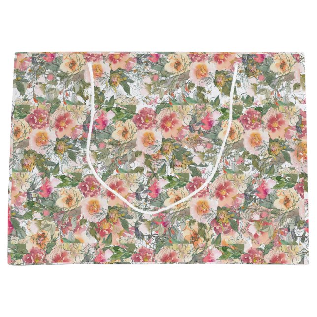 Sac cadeau de fleurs fraîches (Devant)
