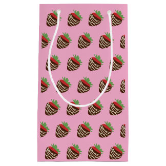 Sac cadeau de fraises enrobées de chocolat
