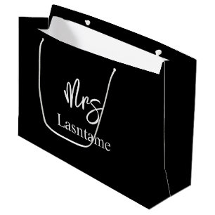 Sac cadeau de grande nuptiale personnalisé Mme