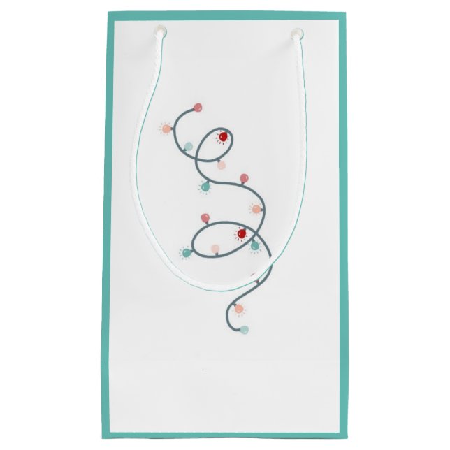 Sac Cadeau de Guirlandes (Vert Mousse) (Devant)