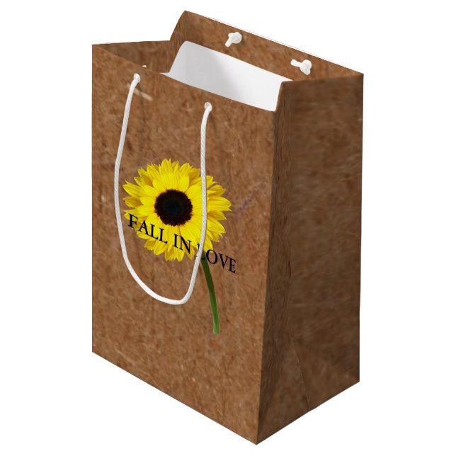 Sac cadeau de la fête de tournesol de la mariée d' (Devant Angle)