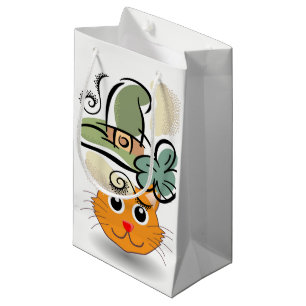 Sac cadeau de la Saint Patrick`s Day `Chat