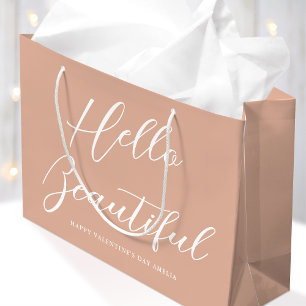 Sac Cadeau de la Saint-Valentin Écriture Élégante