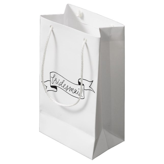 Sac cadeau de la servante Bridesmaid Banner Script (Devant Angle)