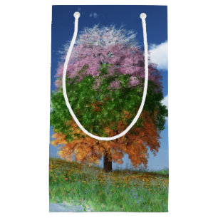 Sac cadeau de l'arbre de saison