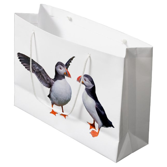 Sac cadeau de macareux (Devant Angle)