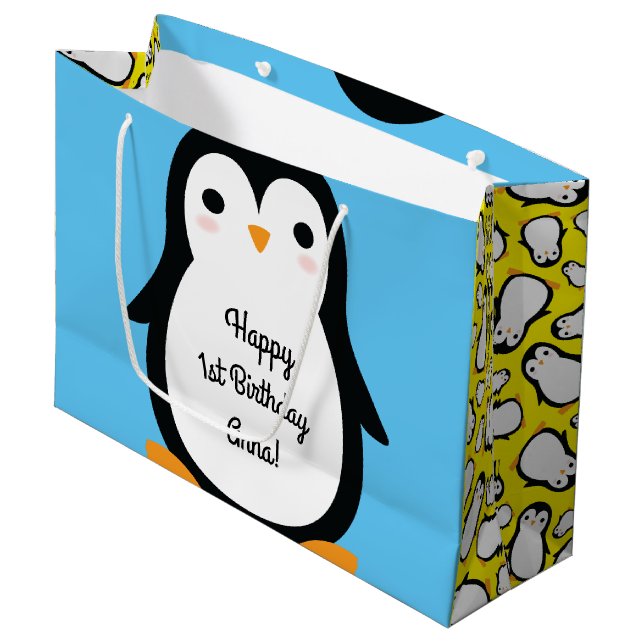 Sac cadeau de naissance pour un premier anniversai (Devant Angle)